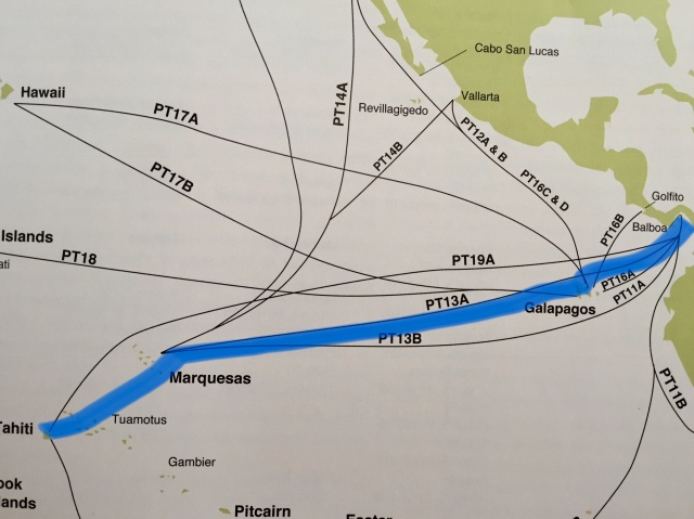 Panama-Tahiti route